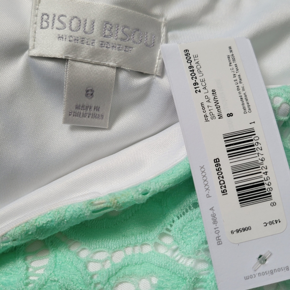 Bisou Bisou Mint Lace Cap-Sleeve Sheath Dress - Picture 4 of 4
